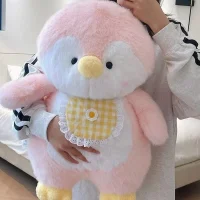 Cute Pink Penguin Plush Toy