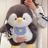 Cute Brown Penguin Plush Toy