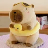Cute Capybara Plush Toy with Duck Float