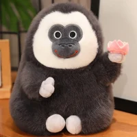 Cute Gorilla Plush Toy with Flower