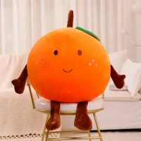 Plush Orange Doll with Arms and Legs