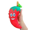 Plush Chili Pepper Doll with Funny Face