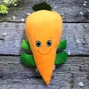 Plush Carrot Doll with Smiling Face
