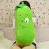 Plush Green Eggplant Doll with Winking Face