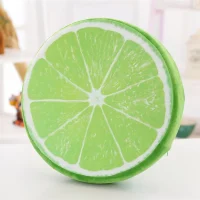 Lime Slice Plush Cushion