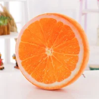 Orange Slice Plush Cushion