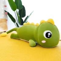 Green Dinosaur Plush Pillow