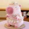 Pink Capybara Plush with Dress & Hat