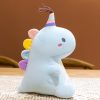 Blue Dinosaur Plush Toy with Party Hat