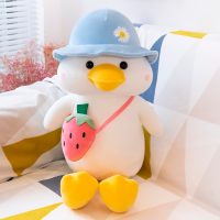 Duck Plush with Strawberry Bag