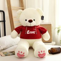 Plush Teddy Bear with Red Love Shirt