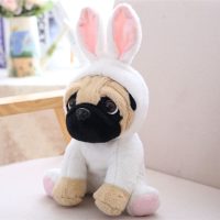 Pug in Bunny Hoodie Plush