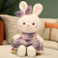 Lavender Plaid Bunny Plush