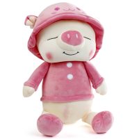 Pink Pig Plush Toy – Cute Stuffed Animal Doll with Hat