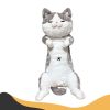 Gray White Cat Plush Toy – Long Hugging Stuffed Animal Pillow