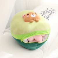 Hamster Avocado Plush Pillow with Storage